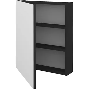 Koupelnový nábytek Dřevojas Jednodveřová galerka Q GA 60 - N03 Graphite / Pravé