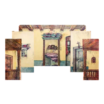 Loutkové divadlo Chalupa - pozadí do klasického divadla pro 20cm loutky