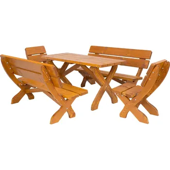 Zahradní sestava Pacyga Dřevěný zahradní nábytek MO111 pacyg vyberte barevné odstíny: surové provedení