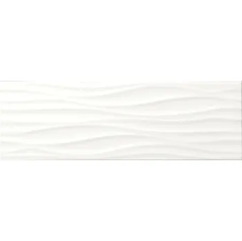 Obklad Stn Ceramica White Elegance Blanco Waves, dekorativní obklad, bílý, lesklý, 25 x 75 x 0,95 cm