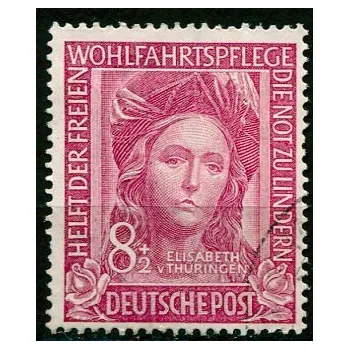 Poštovní známka (1949) MiNr. 117 - O - Německo - Svatá Alžběta, (1207-1231)*