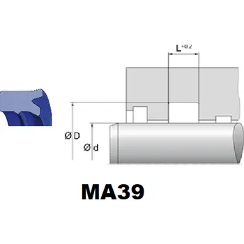 Těsnění motoru Manžeta pístnicová 63 x 83 x 12 MA39 AU95, Dichtomatik