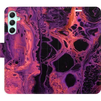 Pouzdro na mobilní telefon Flipové pouzdro iSaprio - Abstract Dark 02 - Samsung Galaxy A34 5G