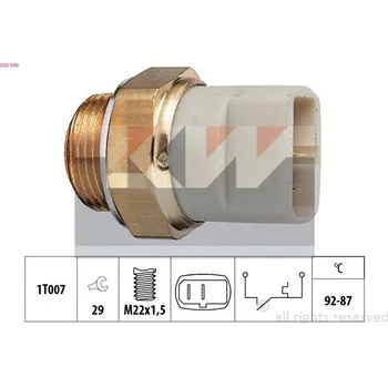 Ventilátor topení a klimatizace Teplotní spínač, větrák chladiče KW 550 049