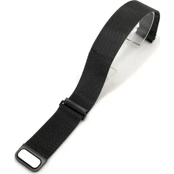 Řemínek na hodinky Deveroux Ocelový milánský řemínek WD016, magnet - Černý DEV0054 - 20mm Stříbrný - 18 mm