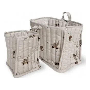 Úložný box Nuuroo Lumi Set prošívaných košíků - Music Dino