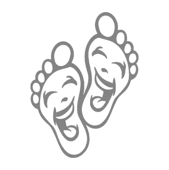 Samolepící dekorace Nožičky 001 levá s úsměvem (17 - šedá) SAMOLEPKA NA AUTO, NÁLEPKA, FÓLIE, POLEP, TUNING, VLASTNÍ TEXT, TISK, AUTOSAMOLEPKY.cz, POLEPY, OBRÁZEK, LOGO, 3D STICKERS