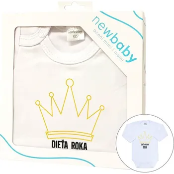 Kojenecký body Body s potiskem New Baby Dieťa roka 2023 - darčekové balenie, vel. 74 (6-9m)