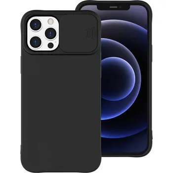 Pouzdro na mobilní telefon Obal pre iPhone 12 - kryt Nexeri Silicone Camera Cover čierny