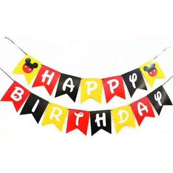 Dětský míč Mickey Mouse Narozeninová party dekorace s motivem Myšák Mickey Varianta: narozeninový banner