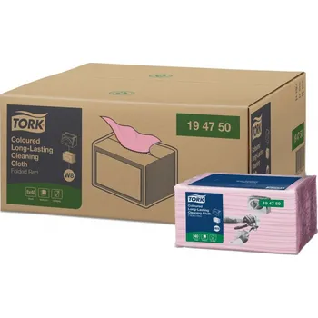 Utěrka TORK 194750 – barevný program – netkaná textilie W8, červená, 8 x 40 ks - Karton