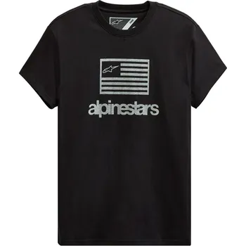 Pánské tričko Triko - ALPINESTARS Flag Tee - Black M