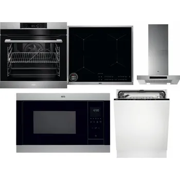 Set domácích spotřebičů AEG BPK742380M + AEG Mastery SenseBoil IAE64413XB + AEG Mastery DBB5660HM + AEG Mastery MSB2547D-M + AEG FSK73607Z