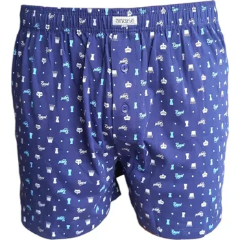 Trenýrky Andrie PS 5626 modré pánské trenýrky Barva: modrá, Velikost: M