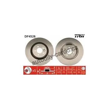 Brzdový kotouč Brzdový kotouč TRW DF4526 - MG ZT 01-