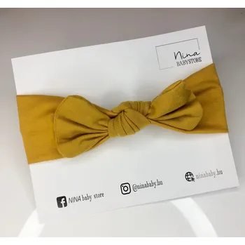 Čelenka Nina Baby Čelenka s mašlí hořčicová UNI žlutá
