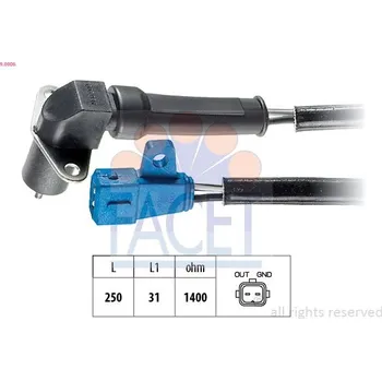 Motor automobilu Generátor impulsů, klikový hřídel FACET 9.0006