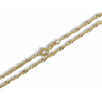 Řetízek GEMMAX Zlatý řetízek Lambáda – šířka 1,5 mm, délka 45 cm – zlatý šperk ryzosti 585/1000 v Dárkovém balení s Certifikátem GUCYN-45-98031