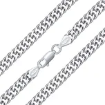 Stříbrný řetízek Double Rombo 6mm - rhodiovaný 50 cm