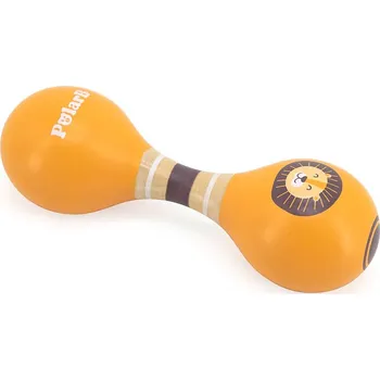 Dřevěná hračka Dřevěná dvojitá rumbakoule Viga Lev Barva: Žlutá