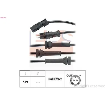 Přislušenství brzdového systému Snímač, počet otáček kol EPS 1.960.054