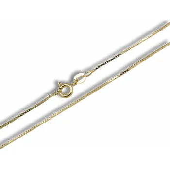 Řetízek GEMMAX Zlatý řetízek Venezia kostičky – šířka 0,9 mm, délka 50 cm – zlatý šperk ryzosti 585/1000 v Dárkovém balení s Certifikátem GUCYN-50-98141