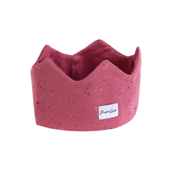 Čelenka Mimilove Bavlněná čelenka KORUNKA vel. 0-6m. Malinová Tečky