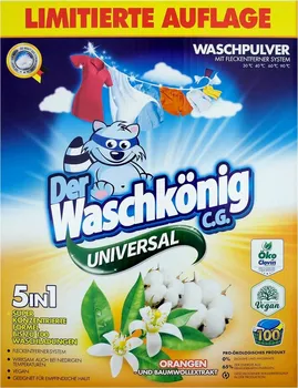 Prací prášek Der Waschkönig Universal prášek s výtažky extraktu z pomerančů a bavlny 6 kg