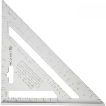 Úhloměr Tesařský úhelník 185x185x260mm HÖGERT GERMANY