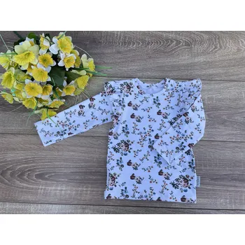 Taturo Tričko s dlouhým rukávem a malými kytičkami 98 bílá