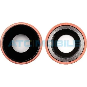 Náhradní kryt pro mobilní telefon Sklíčko kamery iPhone Xr s rámečkem korálově červená, originální a zpět 4 Kč s ATC Clubem