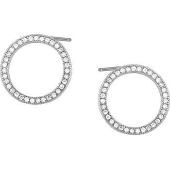 Náušnice Olivie Stříbrné náušnice VELKÝ KRUH se zirkony 2011 Ag 925; ≤1,8 g.