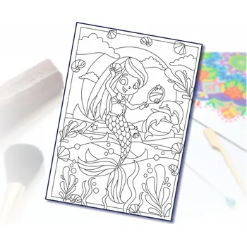 Radost v písku Šablona na pískování mořská víla na kameni Varianta: A4 (210 × 297 mm)