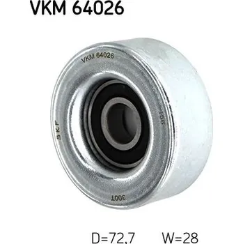 Vratná/vodicí kladka, klínový žebrový řemen SKF VKM 64026