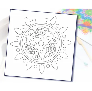 Radost v písku Šablona na pískování mandalkové želvičky Varianta: 210 x 210 mm