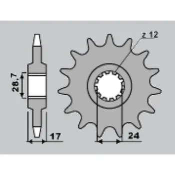 Řetězová sada pro motocykl JR řetězové kolo přední 295 14 HONDA CBR 600F 87-96 (JTF295.14) (JR řetězové kolo přední 295 14 HONDA CBR 600F 87-96 (JTF295.14))