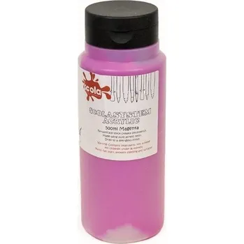 Vodová barva Scolasystem Akrylová barva 500ml - magenta