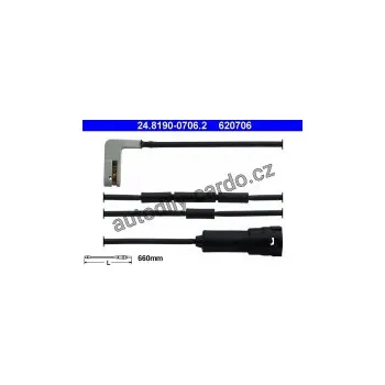 Brzdová destička Výstražný kontakt opotřebení obložení ATE 24.8190-0706 (AT 620706)