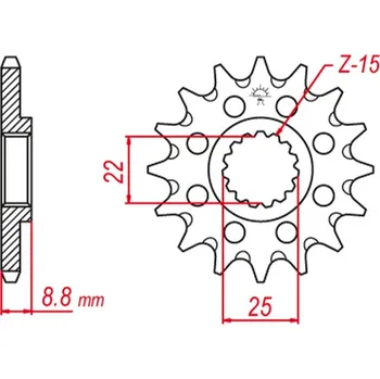 Řetězová sada pro motocykl GROSSKOPF řetězové kolo přední 1248 16 (124816) BETA 12-25, KTM 86-25, HUSQVARNA 14-25, HUSABERG 09-14, GASGAS 20-25, (JTF1901.16) (řetěz 520) (GROSSKOPF řetězové kolo přední 1248 16 (124816) BETA 12-25, KTM 86-25, HUSQVARNA 14-25, HUSABERG 09-14, GASGAS)