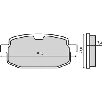 Brzdová destička BRENTA brzdové destičky KH169 (organické) (BRENTA brzdové destičky KH169 (organické))