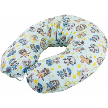 Kojící polštář JAN peří Kojící polštář - polštář pro snadnější kojení miminka - zvířátka v autě - Kojící polštář - vnitřek + potah zvířátka v autě