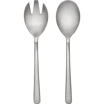 Příbor Broste, Servírovací sada salátu Hune, 2 ks | stříbrná
