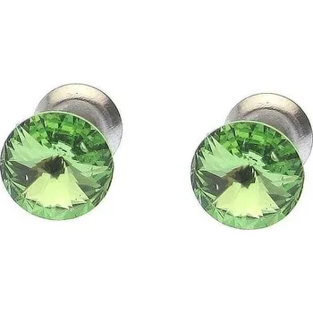 Náušnice Náušnice Swarovski Rivoli Peridot Rhodium