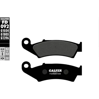 Brzdová destička GALFER brzdové destičky KH125 polokovové (GALFER brzdové destičky KH125 polokovové)