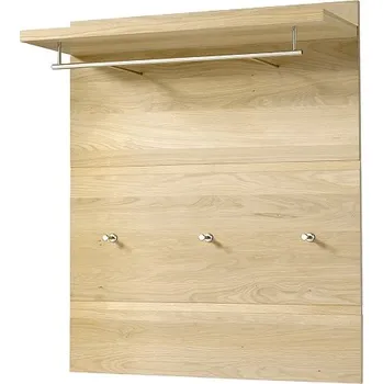 Předsíňová stěna Dubový panel s věšáky MILE dub bianco