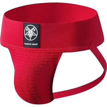 Pánské erotické prádlo Jocksy Twisted Beast Locker Jock červené S, pánské jockstrapy s širokou gumou