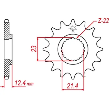 Řetězová sada pro motocykl GROSSKOPF řetězové kolo přední 2149 14 YAMAHA XG 250 TRICKER 05-07, XT 250 08-21, YBR250 07-11 (JTF1594.14) (-1) (GROSSKOPF řetězové kolo přední 2149 14 YAMAHA XG 250 TRICKER 05-07, XT 250 08-21, YBR250 07-11 (JTF1594.14) (-1))