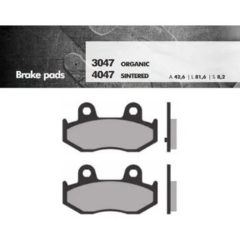 Brzdová destička BRENTA brzdové destičky KH411 sintrované barva zlatá BURGMAN (FT 4047) (BRENTA brzdové destičky KH411 sintrované barva zlatá BURGMAN (FT 4047))