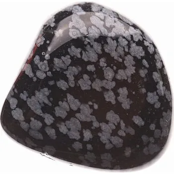 Drahý kámen Obsidián vločka tromlovaný L - cca 2,5 - 3 cm