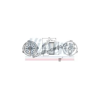 Chladič motoru Vnitřní ventilátor NISSENS 87129